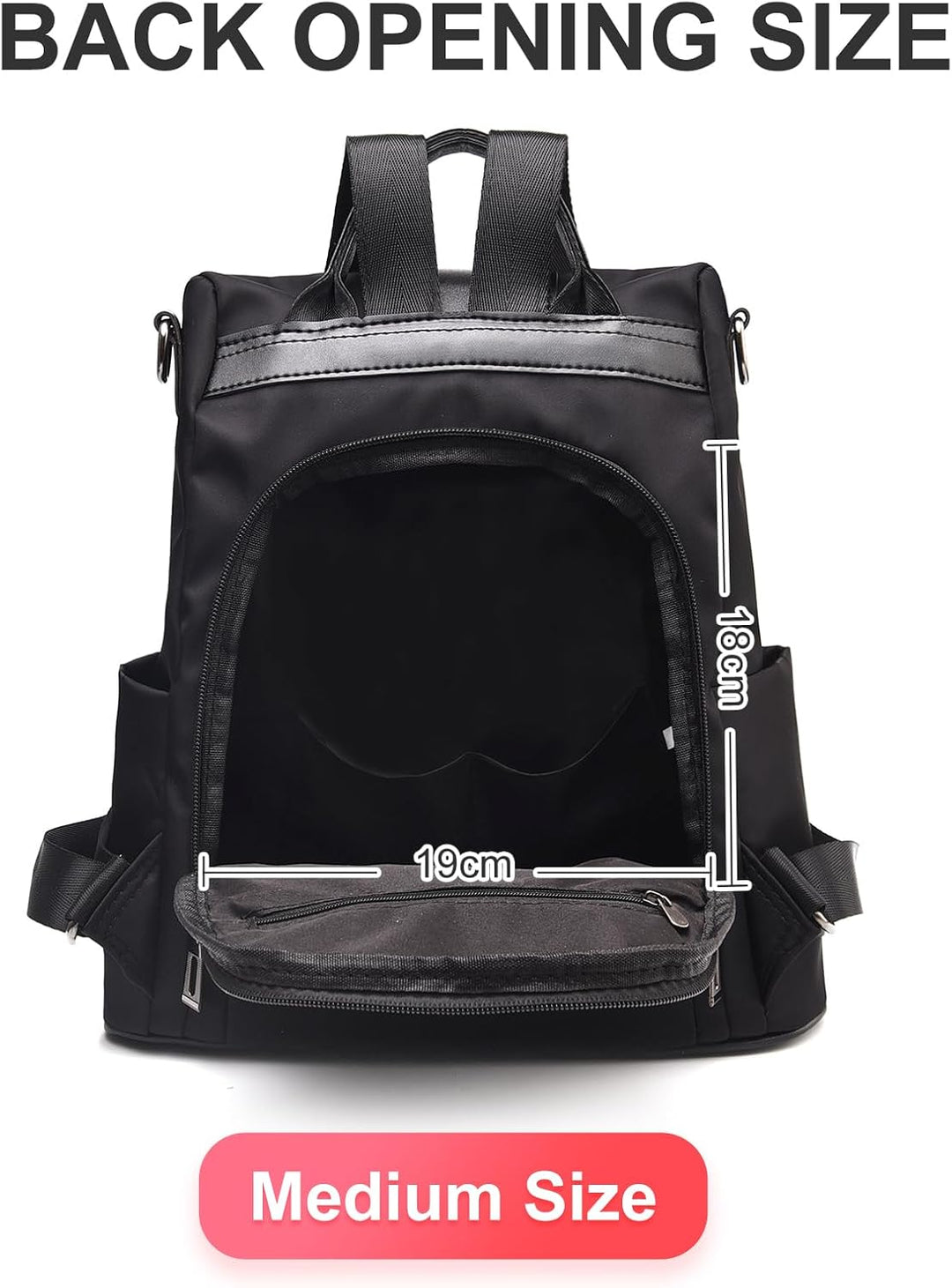 Charmore Women Backpack Ladies Rucksack Waterproof Nylon School bags Anti-theft Daypack Shoulder Bags