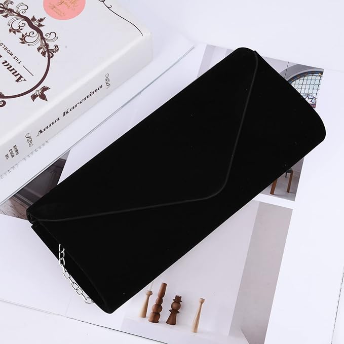 OSDUE Women Clutch Bag, Satin Clutch Bags, Glitter Envelope Clutch Bag With Detachable Chain Strap, Elegant Sequins Evening Clutch for Wedding Bridal Prom Cocktail Party Ladies Handbags
