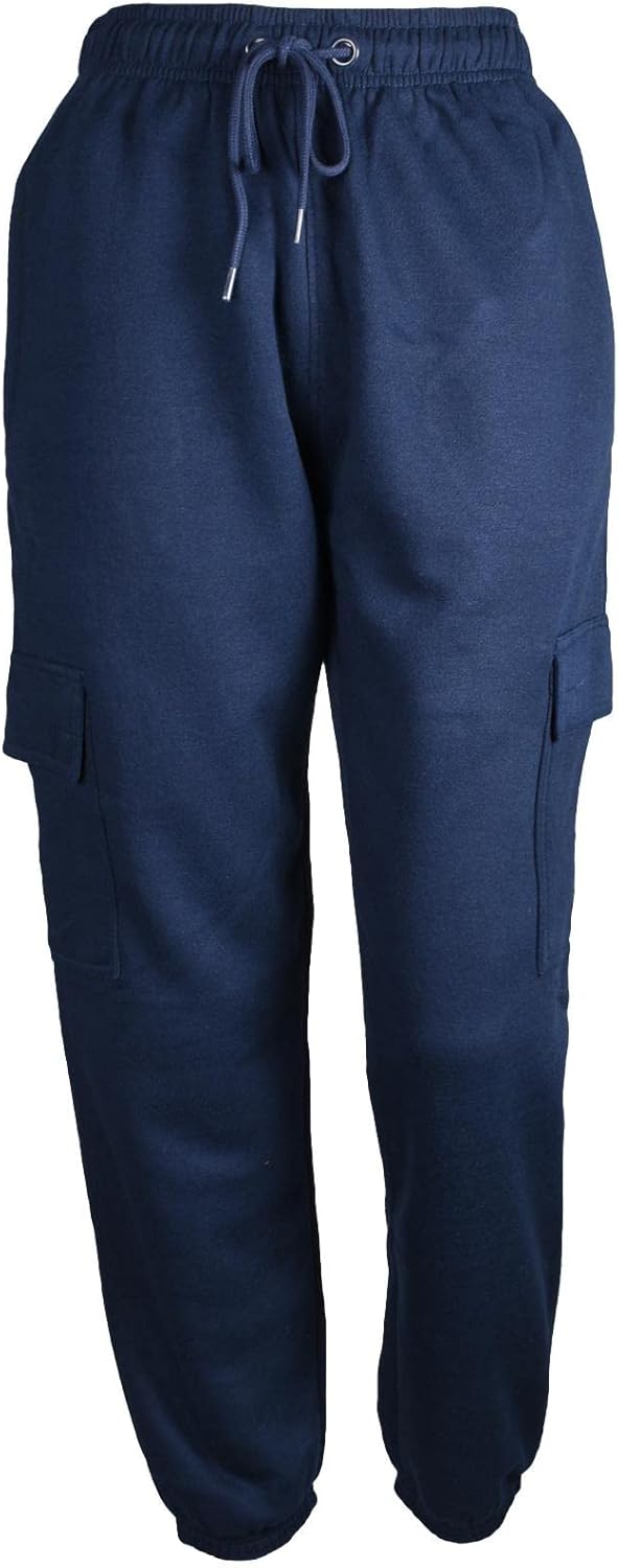 True Face Ladies Trousers Fleece Womens Joggers Cargo Combat Jogging Bottoms Casual Elasticated Women Sweatpants with Pockets Tracksuit Pants