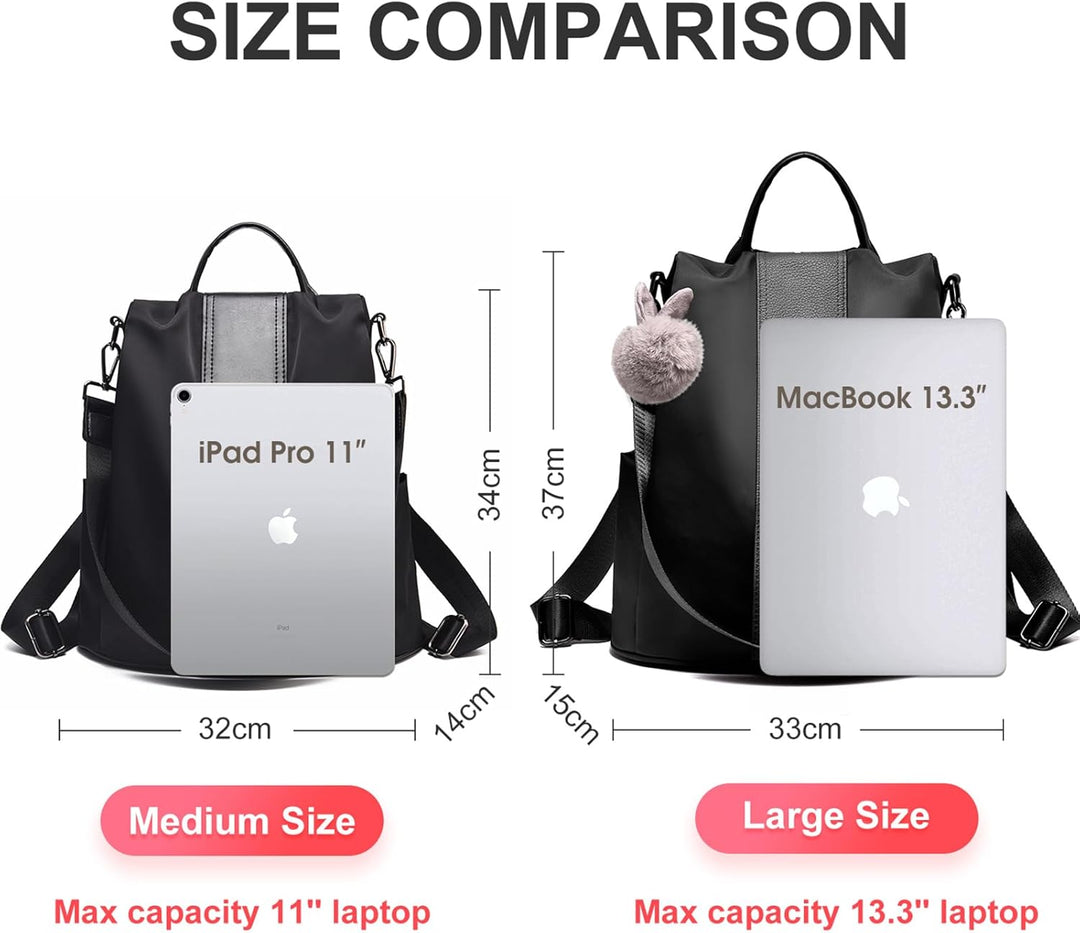 Charmore Women Backpack Ladies Rucksack Waterproof Nylon School bags Anti-theft Daypack Shoulder Bags