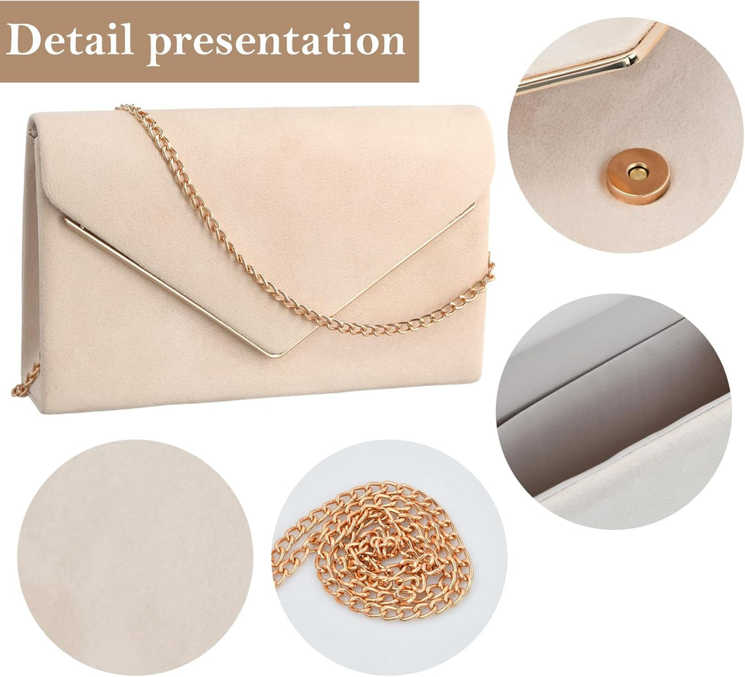 Women's Clutches Handbag Clutch Purse for Women Evening Bags with Detachable Chain Prom Shoulder Crossbody Bag Women's Stylish Chain Bag for Wedding Party