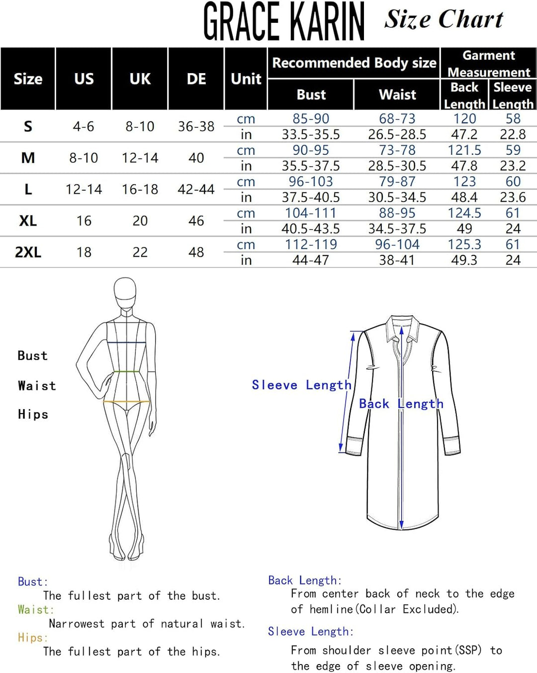 GRACE KARIN Long Sleeve Jumper Dress with Pockets, Crew Neck Button Down Winter Dresses for Women UK, Wedding Guest Prom Dress Elegant