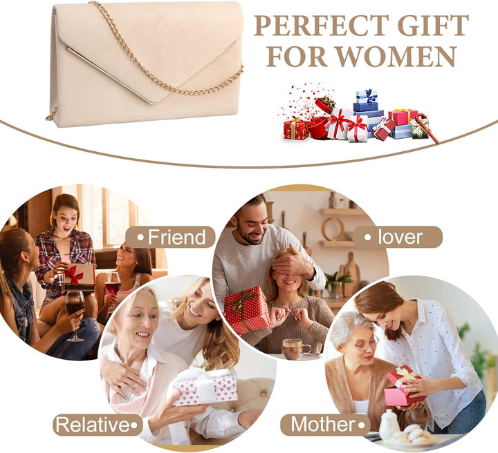 Women's Clutches Handbag Clutch Purse for Women Evening Bags with Detachable Chain Prom Shoulder Crossbody Bag Women's Stylish Chain Bag for Wedding Party