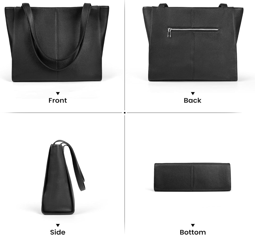 befen Genuine Leather Tote Bags for Women Large Shoulder Bags Women Laptop Tote Bag Ladies Handbags with Laptop Compartment