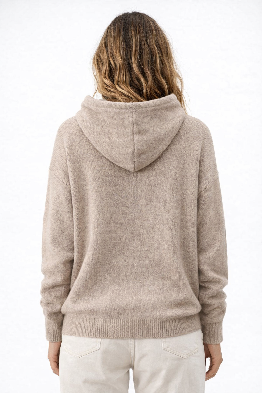 Women's Jumpers Cashmere Sweater Hooded Neck Knitted Long Sleeve Hoodies Tops Plain Casual Thermal Ribbed Wool Sweatshirt Fall Airport Outfits Pullover Sweaters Trendy Jumper Clothing