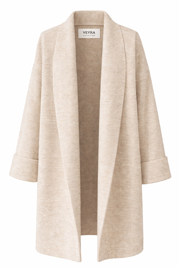 Saodimallsu Cardigan Women's Lightweight Oversize Long Jacket Cardigan Open Front Sweater Casual Plain Knitted Coat