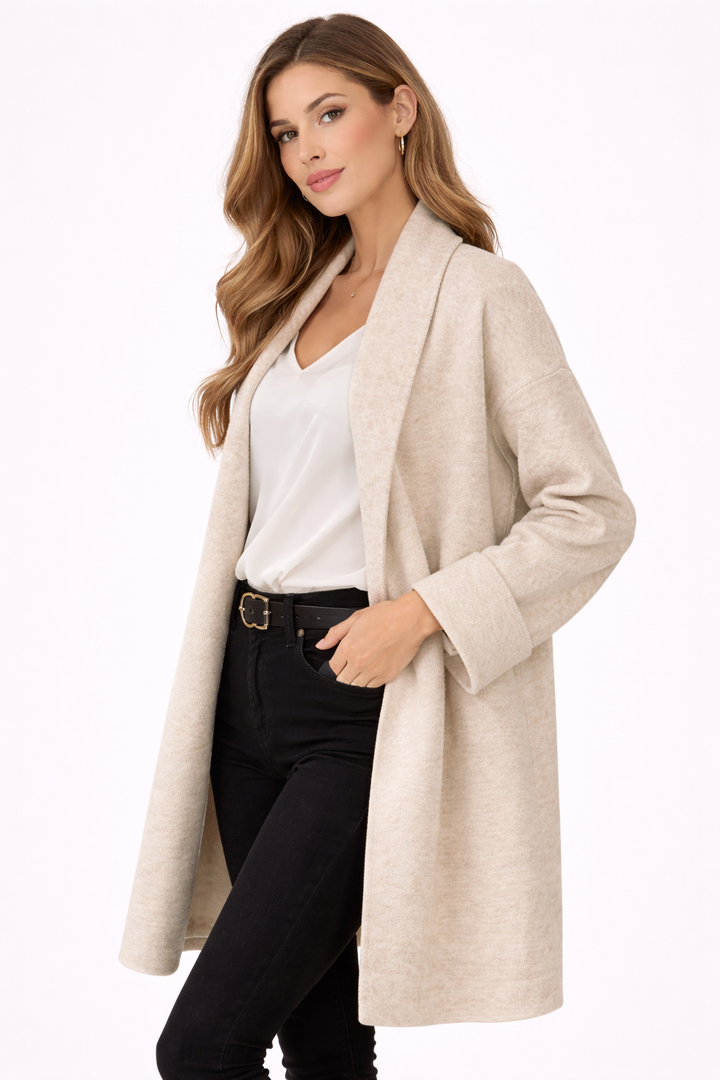 Saodimallsu Cardigan Women's Lightweight Oversize Long Jacket Cardigan Open Front Sweater Casual Plain Knitted Coat