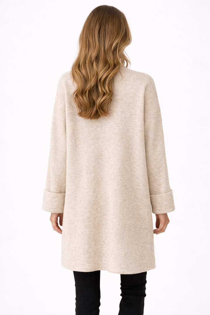 Saodimallsu Cardigan Women's Lightweight Oversize Long Jacket Cardigan Open Front Sweater Casual Plain Knitted Coat