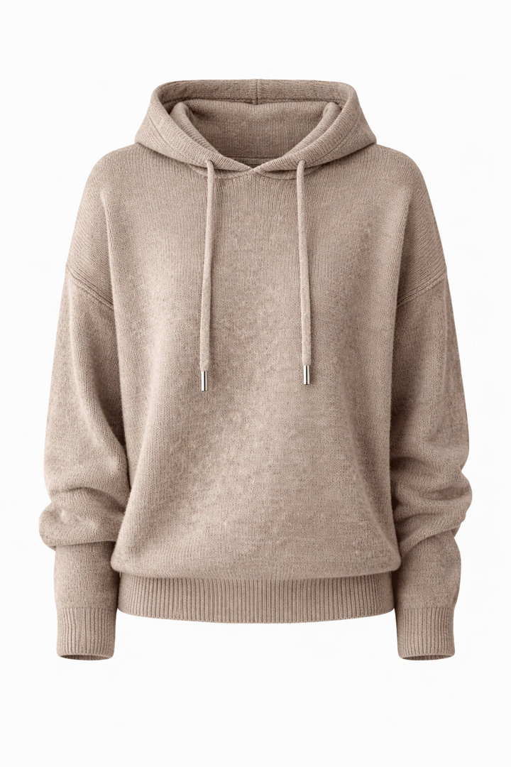 Women's Jumpers Cashmere Sweater Hooded Neck Knitted Long Sleeve Hoodies Tops Plain Casual Thermal Ribbed Wool Sweatshirt Fall Airport Outfits Pullover Sweaters Trendy Jumper Clothing