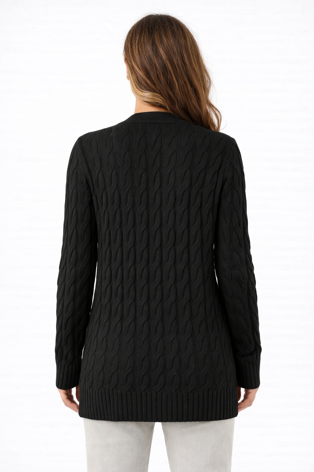 GRECERELLE Women's Knit Long Cardigans Jumpers Cardigan with Pockets with Buttons Ladies Loose Long Sleeve Knitwear Oversized Sweater Cardigan for Autumn Winter Spring