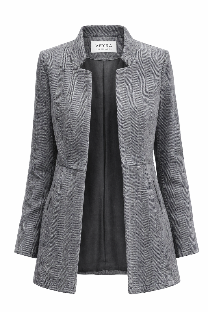 Jhsnjnr Women's Jackets Open Front Casual Business Office Cardigan Blazers Long Sleeve Stand Collar Outwear Coats