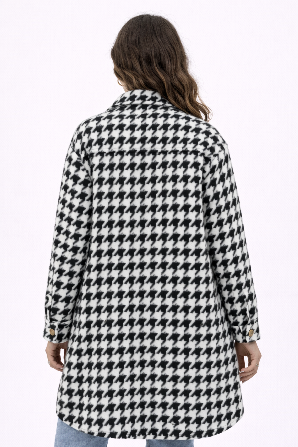 KISSMODA Womens Plaid Shacket Jacket Long Corduroy Shirts Casual Lapel Button Down Flannel Trench Coats with Side Pockets